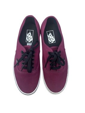 Vans Authentic Burgundy (Maroon) Canvas Low-Top Sneakers Size Mns 7 Wms 8.5